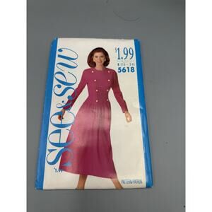 See & Sew 5618 Misses Dress Pattern Size B 16–24 UNCUT